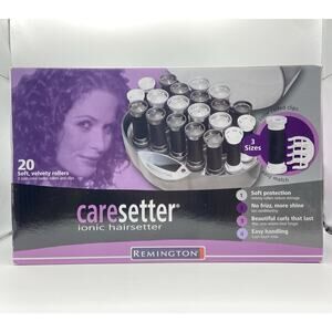 Remington Hot Rollers Ionic Protective 3 Size Velvet Curlers KF-20i Cool Touch